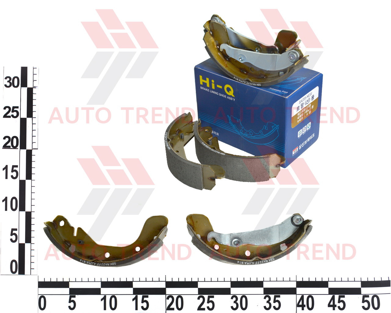 Колодка гальмівна задня Lanos, Sens, Nexia, Nubira, ZAZ Forza барабан (SA055-NEW) (Hi-Q), фото 1