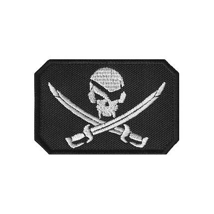 Вишитий шеврон "Pirate skull/Піратський череп" на липучці, фото 1