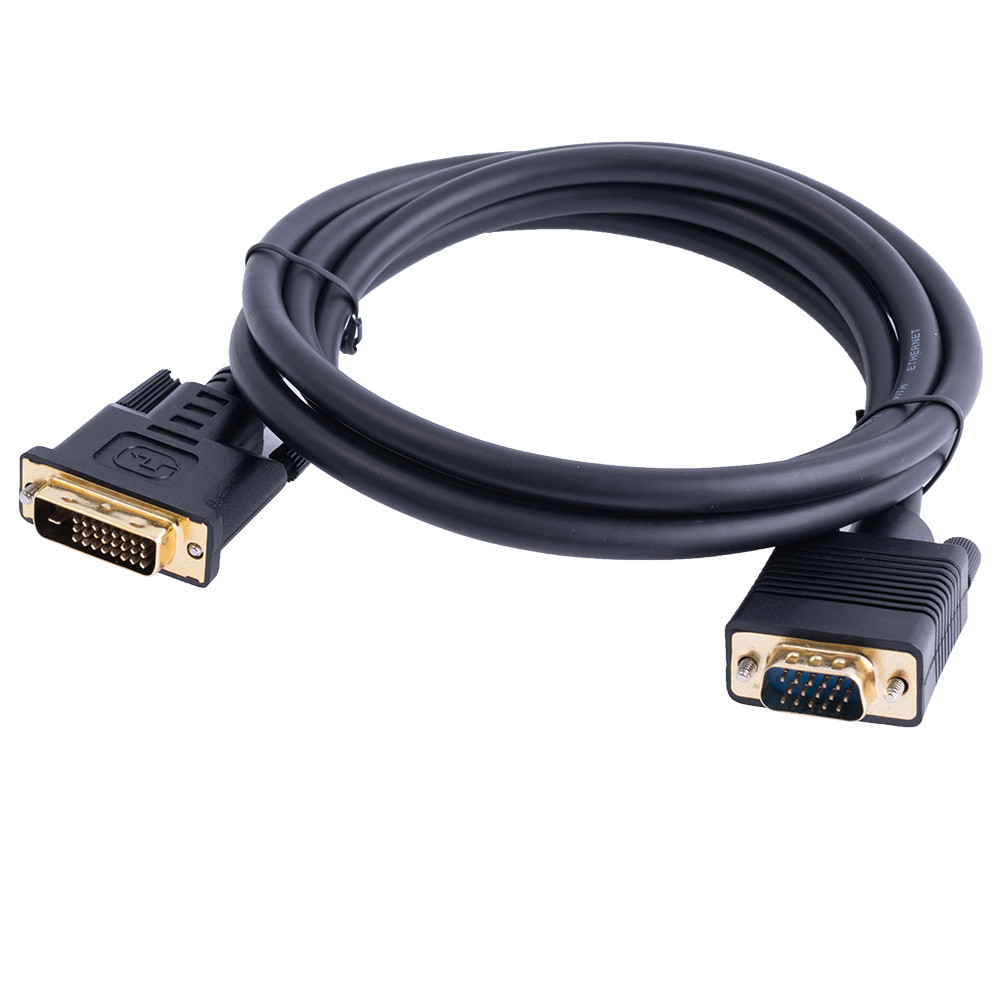Кабель перехідник DVI в VGA "тато" 1.8M LJ