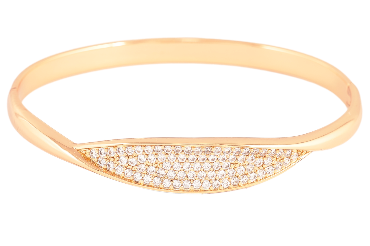 Браслет Xuping Позолота 18K «Інкрустація цирконієм» ø 6см