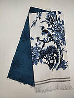 Набір 2 шт махрових рушників 40х60 синя квітка