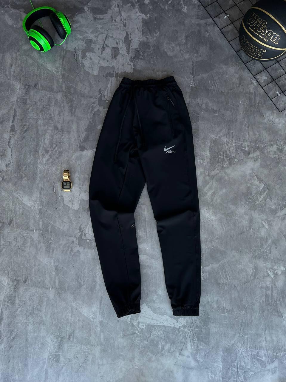 Спортивні штани чоловічі чорні осінь-весна однотонні фірмові Nike Air 270 (Найк)