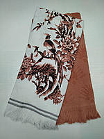 Набір 2 шт махрових рушників 40х60 коричнева квітка