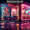 Світлодіодна неонова стрічка Cozylady RGB Neon 10м. Bluetooth-додаток, пульт ДК, водонепроникна, фото 7