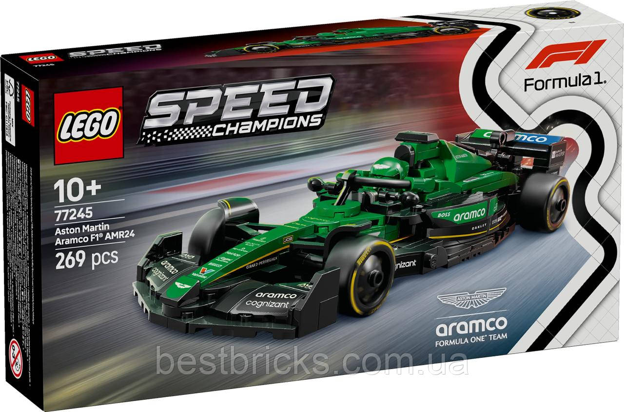 Конструктор Lego Speed Champions Автомобіль для перегонів Aston Martin Aramco F1 AMR24 77245, фото 1