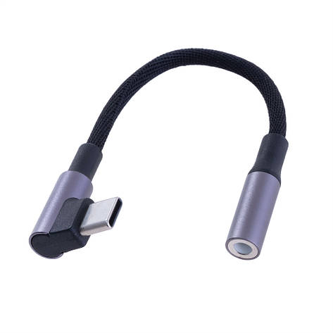 Перехідник з USB type-С у 3.5mm кутовий YiChen, фото 1
