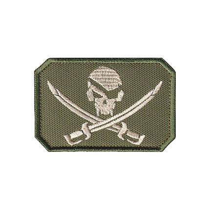 Вишитий шеврон "Pirate skull/Піратський череп" на липучці, фото 1