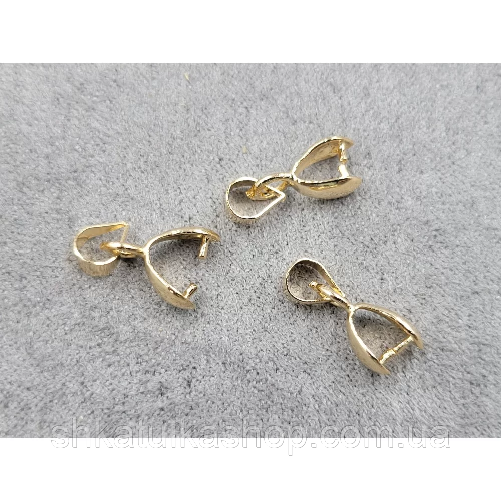 Тримачі для намистин 4*14мм, 20 штук, колір золото, фото 1