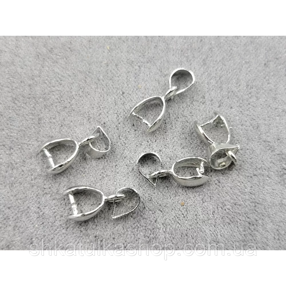 Тримачі для намистин 4*14мм, 20 штук, колір сталь, фото 1