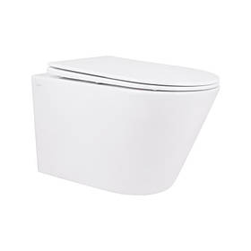Унітаз підвісний Qtap Swan безобідковий з сідінням Soft-close QT16335178W