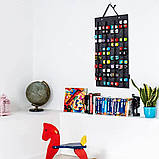 Органайзер підвісний, вітрина, стенд для настінного зберігання, показу чого завгодно: 60 комірок, повсть 100%, фото 3
