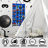 Органайзер підвісний, вітрина, стенд для настінного зберігання, показу чого завгодно: 60 комірок, повсть 100%, фото 6