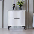 Тумба приліжкова "Саванна ЛОФТ" К-25, Білий матовий (50/61/40), МДФ