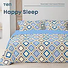Комплект постільної білизни українського виробника ТМ Теп бавовна "Happy Sleep" Блакитна дюна
