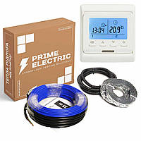 Prime Electric PC-20 нагрівальний кабель 100W з програмованим терморегулятором білим, 5 м