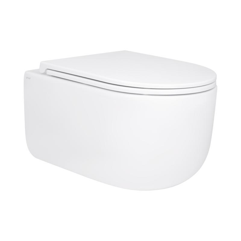 Унітаз підвісний Qtap Taurus безободковий з сидінням Soft-close QT2433084EUQW