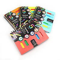 Зошит на спіралі "ABCD" клітина, A5 P120 70G роздільник 1шт/єтік