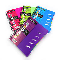 Зошит на спіралі "Office" клітина, A5 P120 70G роздільник 1шт/єтік