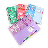 Зошит на спіралі "Premium" клітина, A5 P120 70G роздільник 1шт/єтік