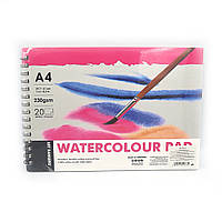 Акварельний папір Art Nation А4, 20стор., 230gsm, 1шт/етик