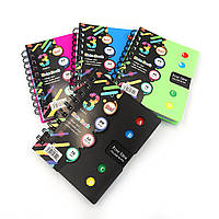 Зошит на спіралі "ABCD" клітина, роздільник A6 P120 70G роздільник 1шт/єтік