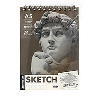 Альбом для ескізів Art Nation SKETCH pad, А5, 24аркуша, 180gsm, на спіралі, 1шт/етик