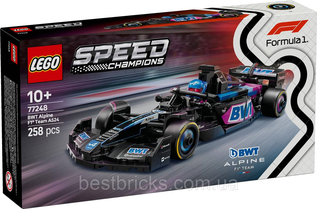 Конструктор Lego Speed Champions Автомобіль для перегонів BWT Alpine F1 Team A524 77248, фото 1