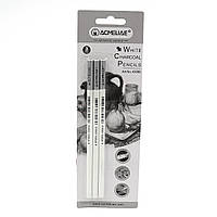 Олівець біле деревне вугілля Acmeliae, 3шт. 1шт/єтік