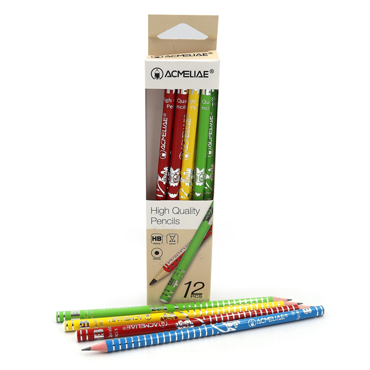 Олівець ч/гр круглий HB "Acmeliae" , mix.12шт/етик.