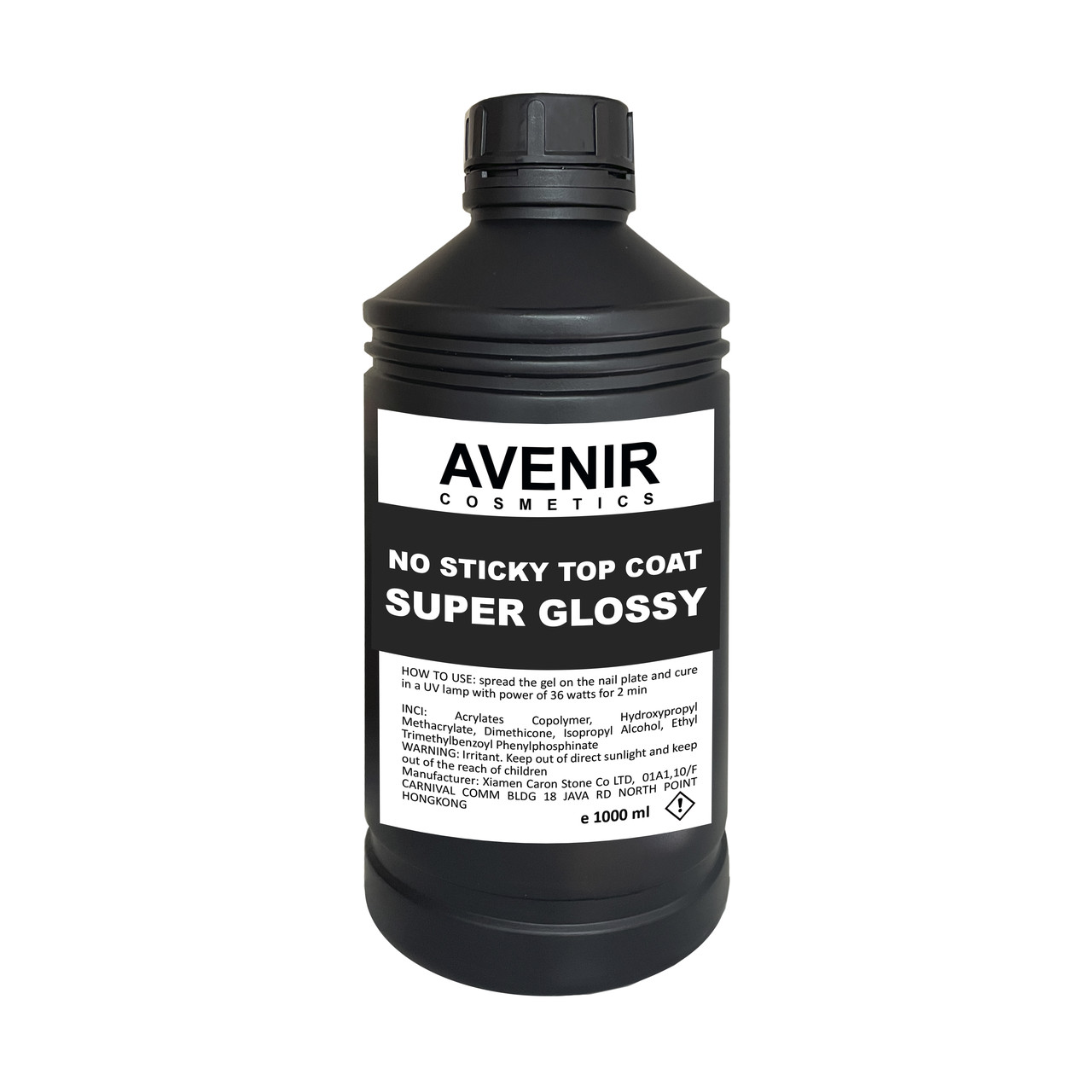 Топ без липкого шару Avenir Cosmetics No Sticky Top coat SUPER GLOSSY 1 кг