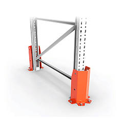 Модуль стелажа PR-101-90-6, фронтальний захист складських стелажів, захист стійки стелажа 90-6 мм