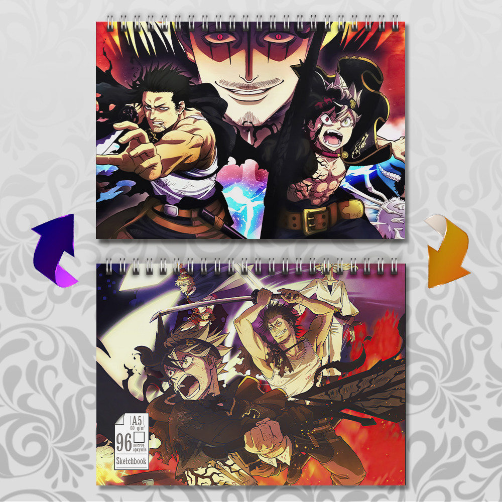 Скетчбук А5 96 арк. 60-65 гр.м² Black Clover / Чорна конюшина