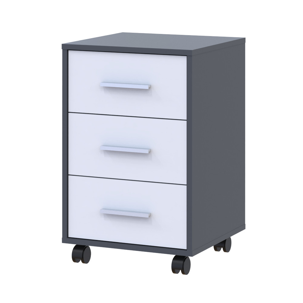 Тумба офісна Doros Т3 43х42х66,4 см Графіт/Білий (DRS-011399), фото 1