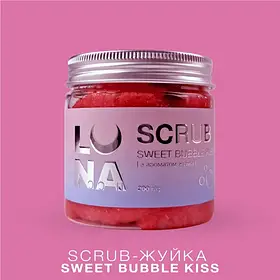 Скраб для рук та ніг з ароматом жуйки LunaMoon Scrub Sweet Bubble Kiss, 200 мл