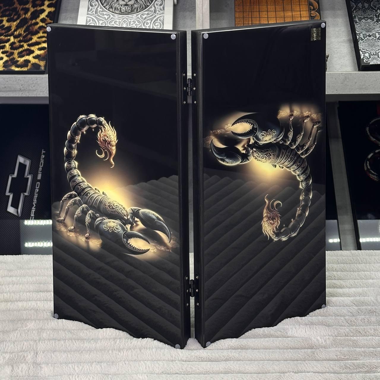 Нарди скляні подарункові 50х25см Скорпіон, фото 1