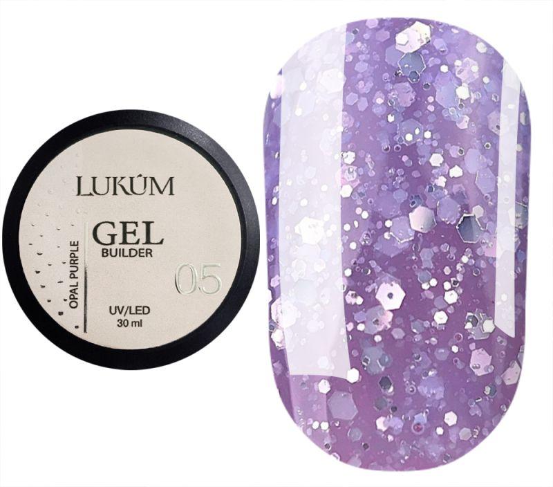 Гель для нігтів Lukum Builder Gel Opal №05 Purple, 30 мл