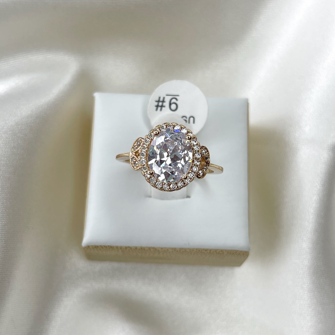 Каблучка позолота Xuping Кільце перстень цирконій Золотистий 18.5 р R16148, фото 1