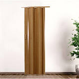 Двері гармошка глухі посилені, дуб 850*2030*12 мм. Двері міжкімнатні складні., фото 6