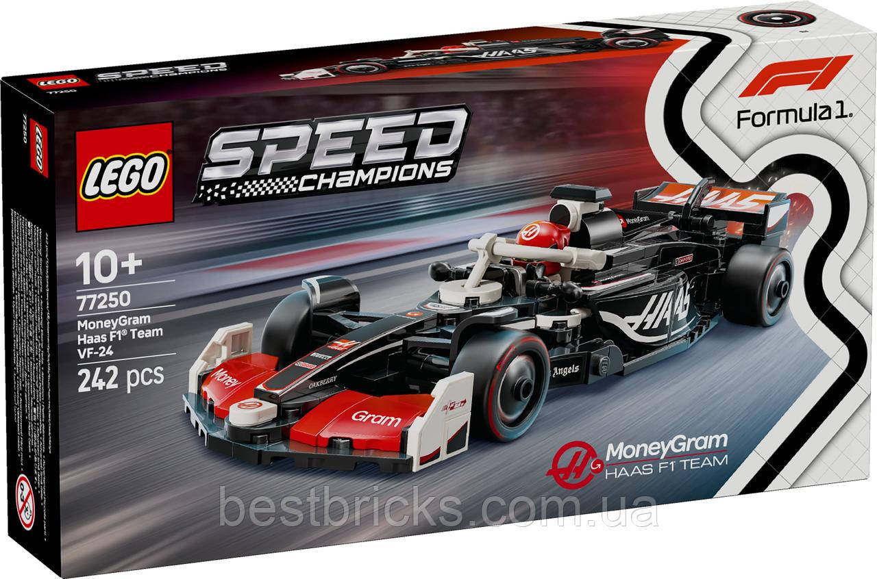Конструктор Lego Speed Champions Автомобіль для перегонів MoneyGram Haas F1 Team VF-24 77250, фото 1