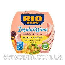 Тунець з овочами Rio Mare Insalarissim Delizia di mais160 грм 36 шт ящ, фото 1