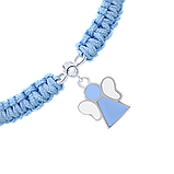 UmaUmi Браслет плетений Янголятко з блакитною та білою емаллю, фото 2