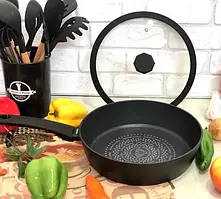 Глибока сковорода 26 см Edenberg Diamond  EB-3492 з алмазним антипригарним покриттям