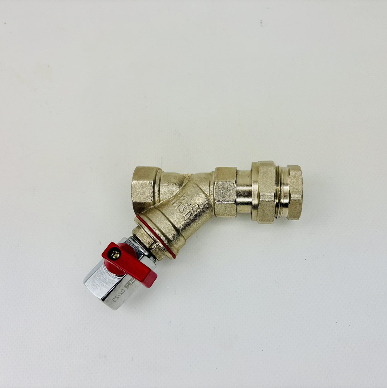 Фільтр механичного очищення 3/4" ВВ американка+кран злив 3/8" нікель KVANT Dis