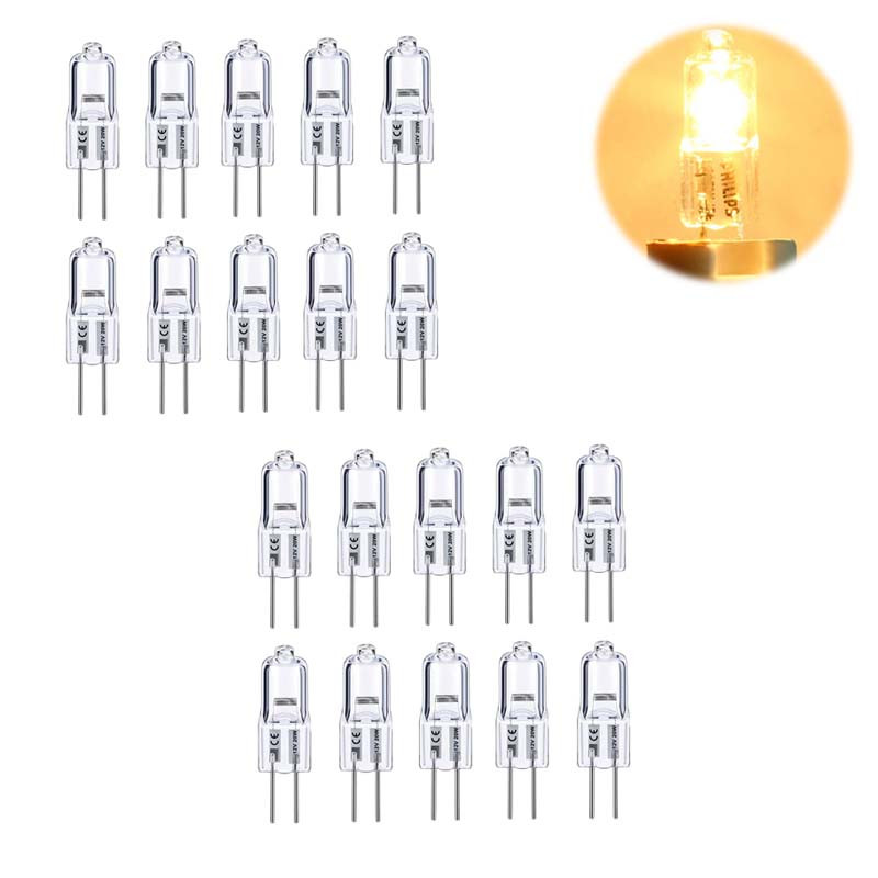 Лампочка G4 12В, 20шт, галогенова, 20Вт, теплий білий, фото 1