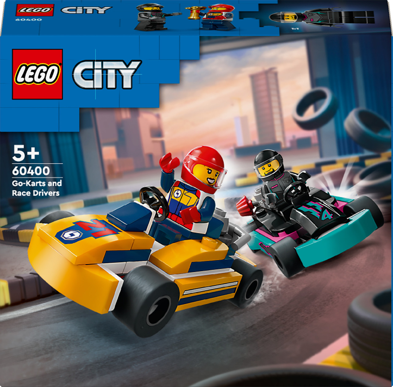 Конструктор LEGO City Картинг і гонщики 60400 99 деталей 5 x 16 x 14 см, фото 1