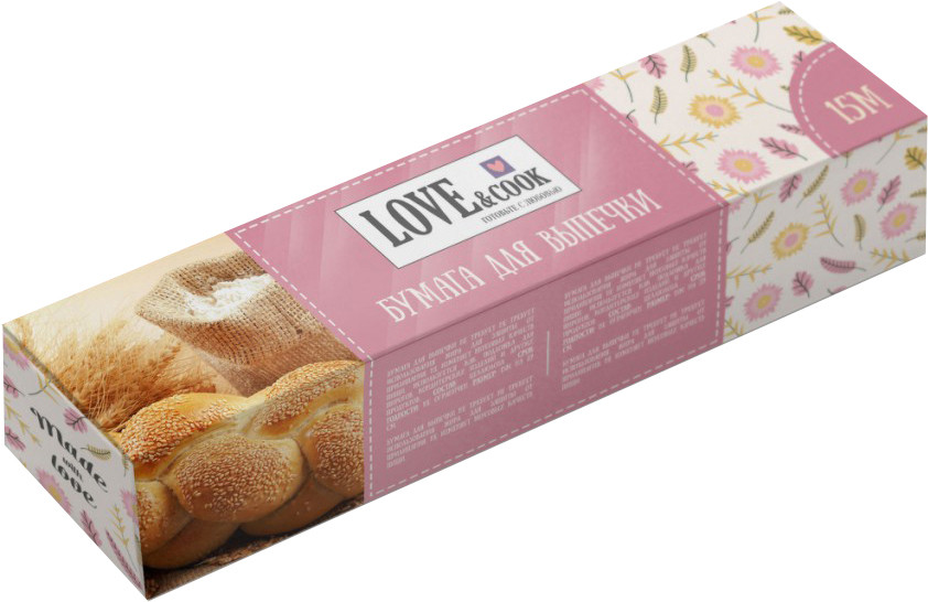 Пергамент білий силіконізований, 50 м "LOVE&COOK" ®