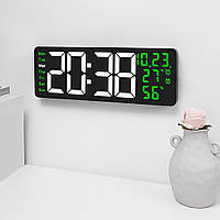 Настінний електронний Led годинник Mids з великими цифрами, термометр, гігрометр календар, секундомір, таймер.