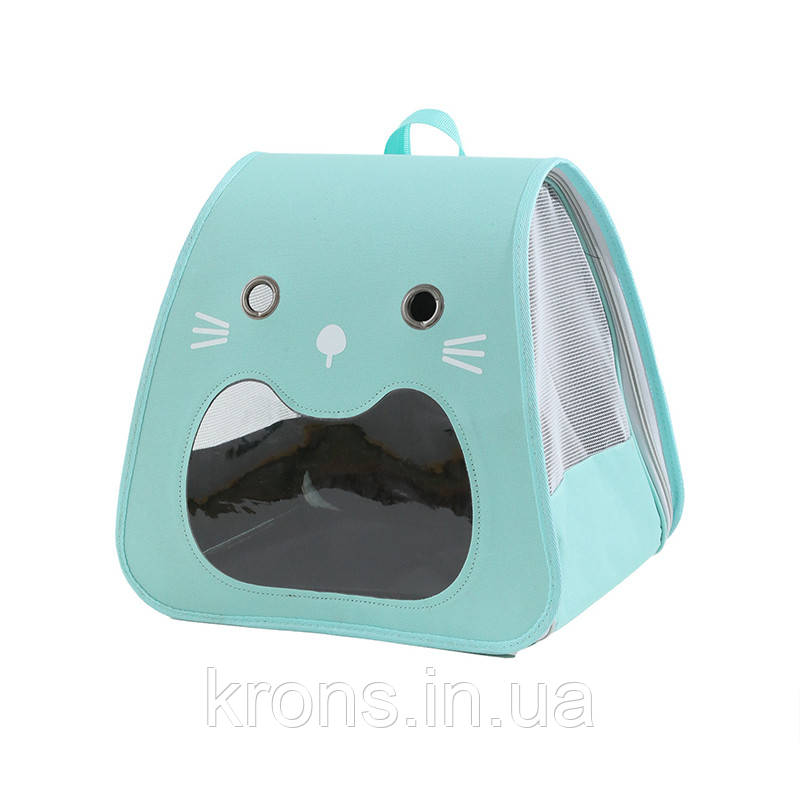 Рюкзак-переноска для тварин кішок і собак Taotaopets 247723 Turquoise, фото 1
