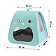 Рюкзак-переноска для тварин кішок і собак Taotaopets 247723 Turquoise, фото 5