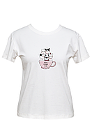 Футболка жіноча біла DNA з принтом "Have a good time"